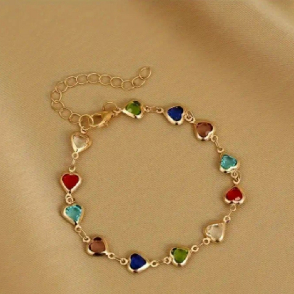 Heart Shape Bracelet Multicolor